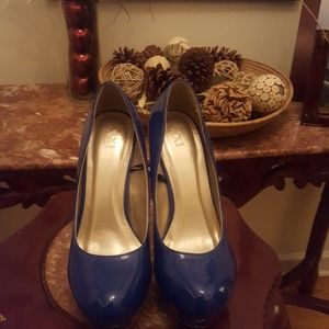 6inch sexy blue pumps